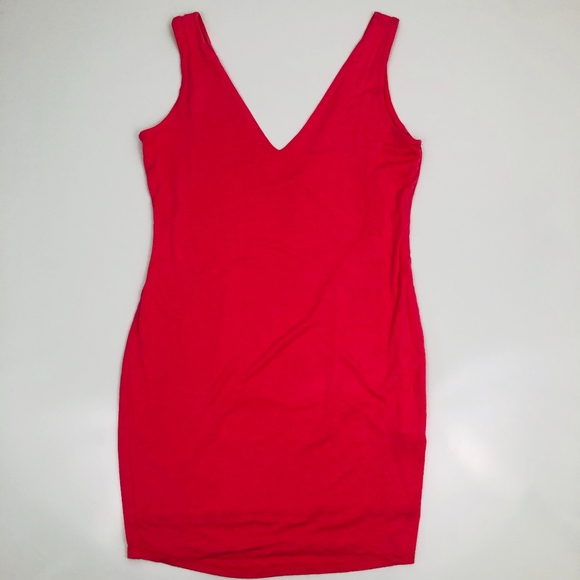 [Loila] Pink V-Neck Jersey Dress - Picture 2 of 7